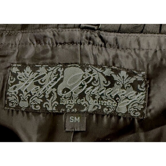 Hell Bunny Black Velvet Skull Damask Gothic Mini Dress Tulle Small Whimsygoth - Picture 6 of 8